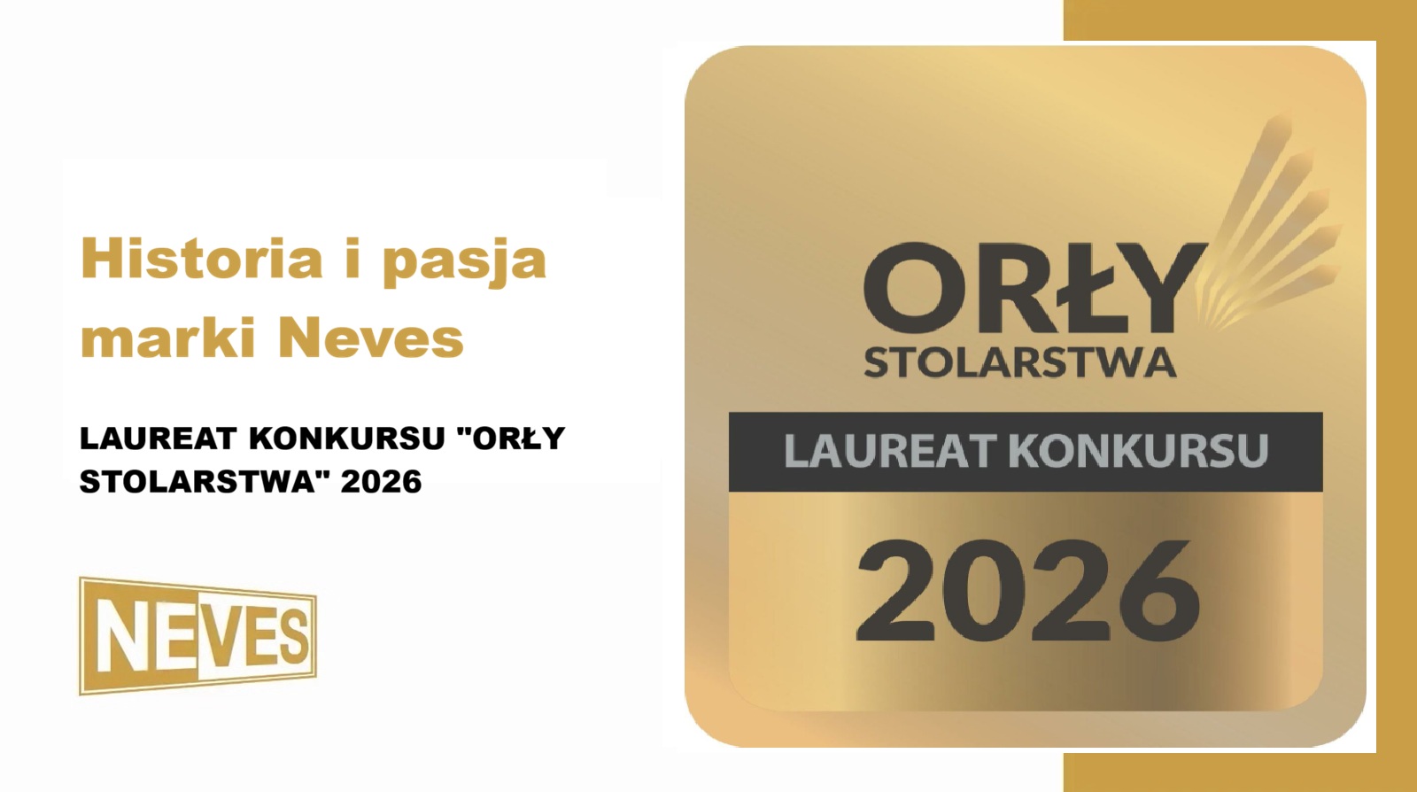historia marki Neves pasja i nagroda w konkursie Orły Stolarstwa 2026